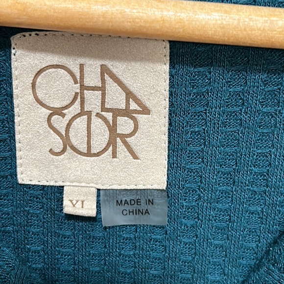 Chaser long Sleeves Tops Women’s Size XL waffle knit thermal button cuff - Picture 5 of 10